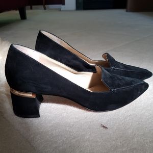 Enzo Angiolini black suede heels